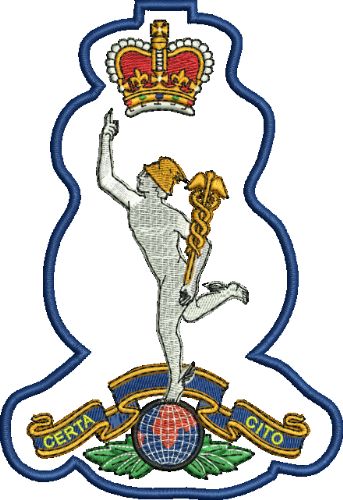 Royal Signals Embroidered Badge Black